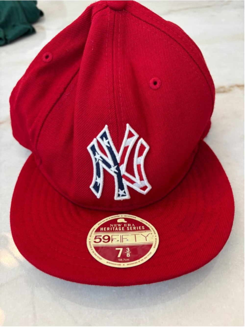 Men's New Era Heritage Series NY Yankees Hat One Size Red White #1027